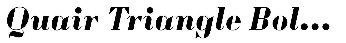 Quair Triangle Bold Italic