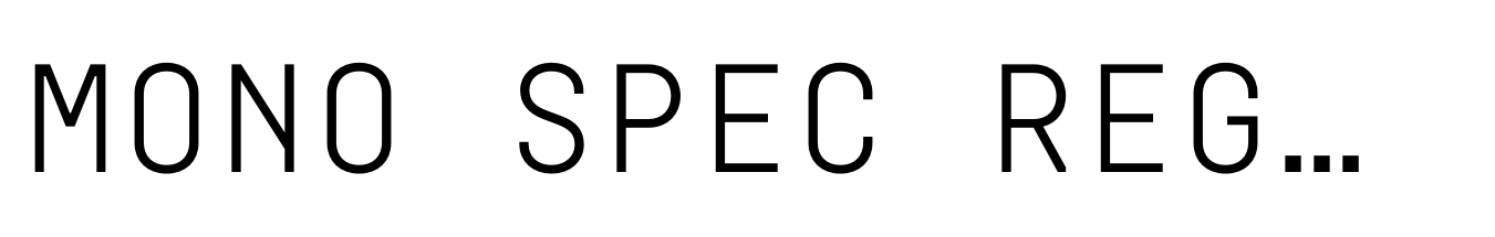 Mono Spec Regular