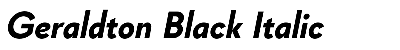 Geraldton Black Italic