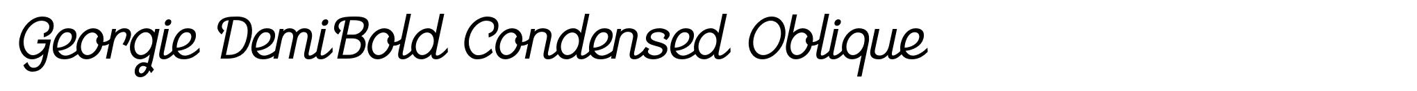 Georgie DemiBold Condensed Oblique image