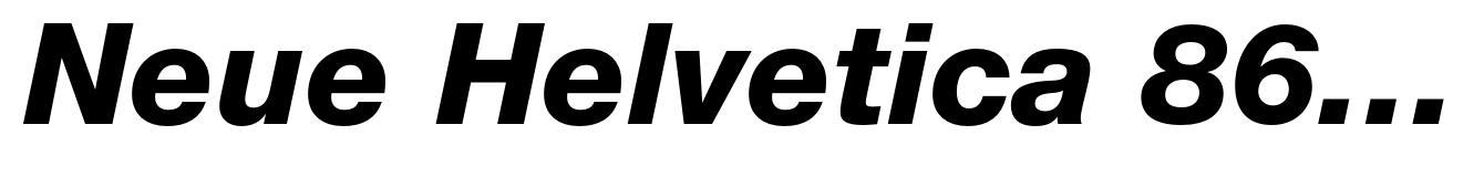 Neue Helvetica 86 Heavy Italic
