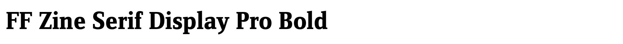 FF Zine Serif Display Pro Bold image