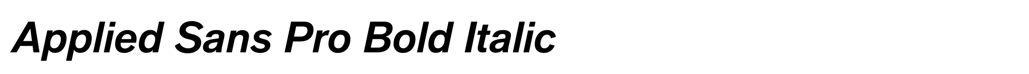 Applied Sans Pro Bold Italic image