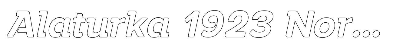 Alaturka 1923 Normal Outline Bold Italic