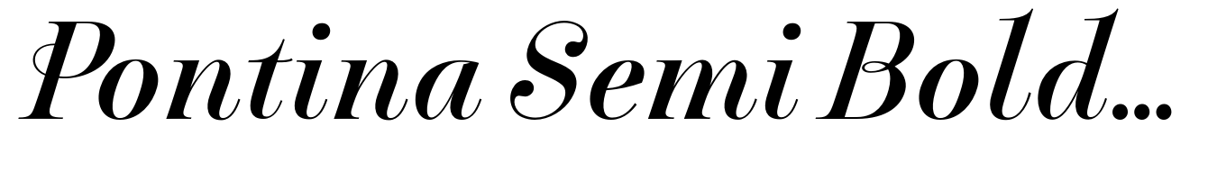 Pontina Semi Bold Italic