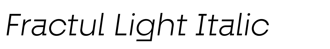 Fractul Light Italic