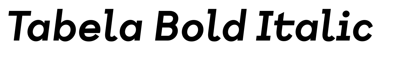 Tabela Bold Italic
