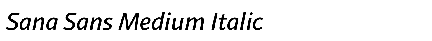 Sana Sans Medium Italic