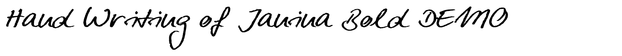Hand Writing of Janina Bold DEMO image