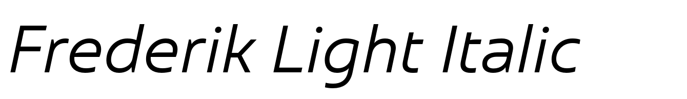 Frederik Light Italic