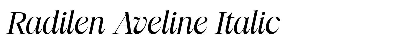 Radilen Aveline Italic