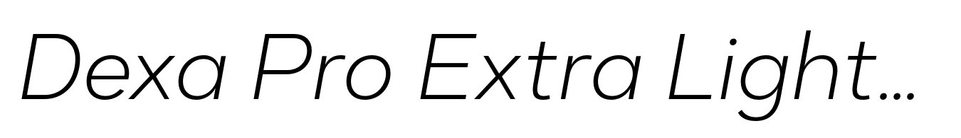Dexa Pro Extra Light Italic
