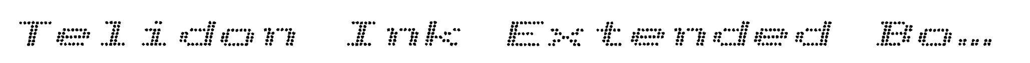 Telidon Ink Extended Bold Italic image