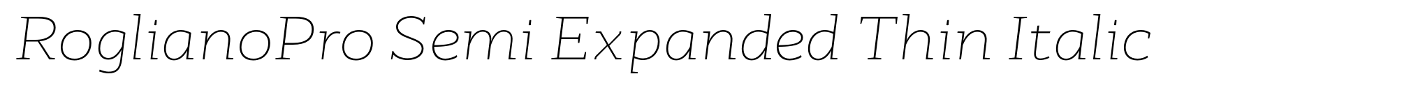 RoglianoPro Semi Expanded Thin Italic image