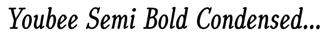 Youbee Semi Bold Condensed Italic
