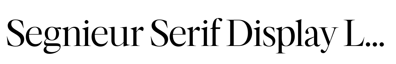 Segnieur Serif Display Light