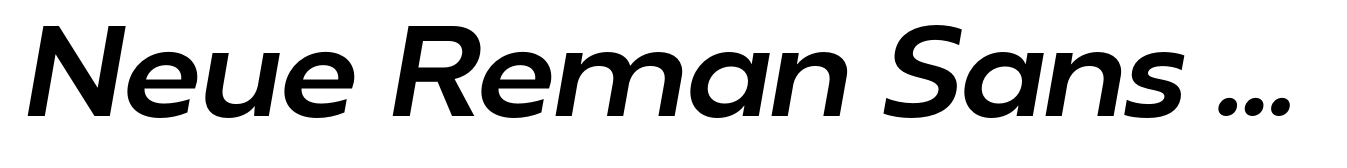Neue Reman Sans Semi Bold Semi Expanded Italic