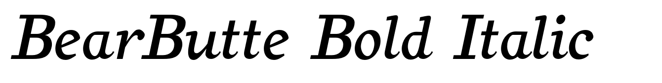 BearButte Bold Italic