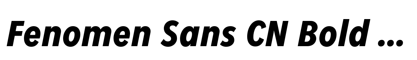 Fenomen Sans CN Bold Italic