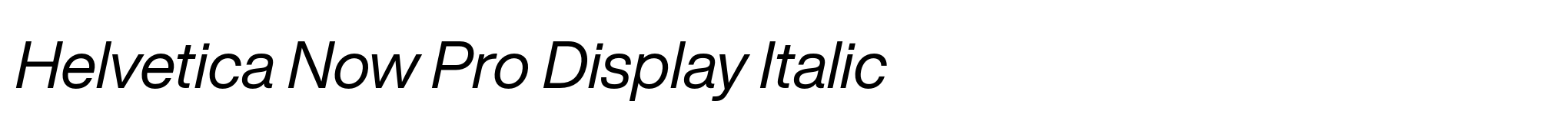 Helvetica Now Pro Display Italic image