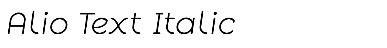 Alio Text Italic