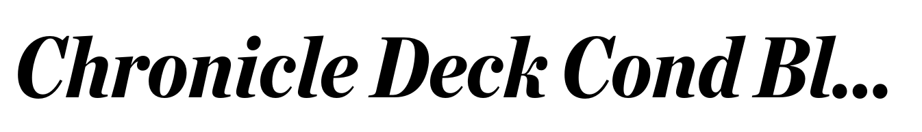 Chronicle Deck Cond Black Italic