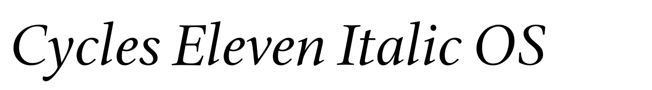 Cycles Eleven Italic OS