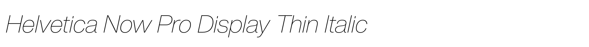 Helvetica Now Pro Display Thin Italic image
