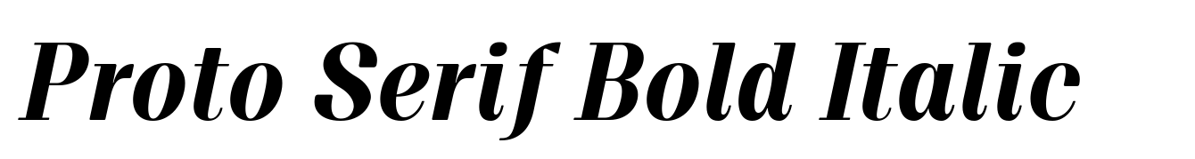 Proto Serif Bold Italic