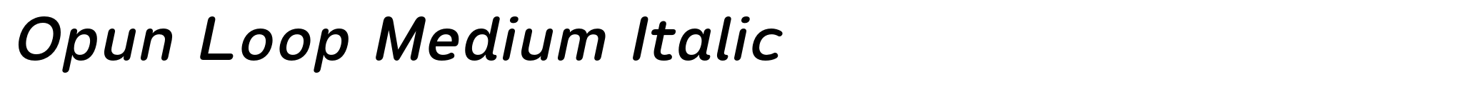 Opun Loop Medium Italic image