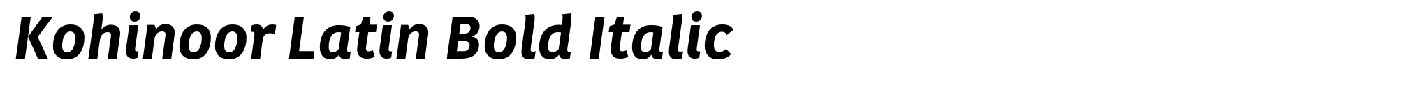 Kohinoor Latin Bold Italic image