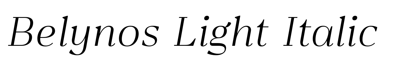 Belynos Light Italic
