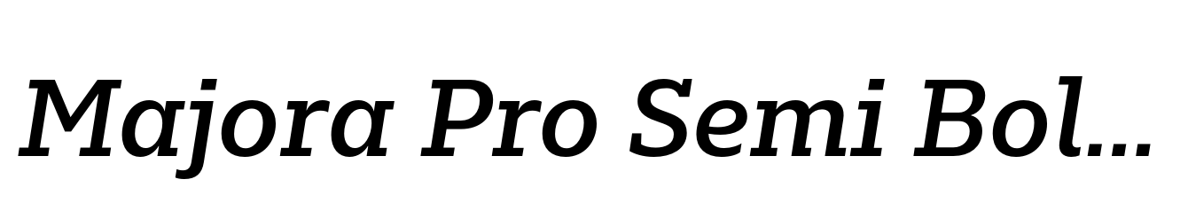 Majora Pro Semi Bold Italic
