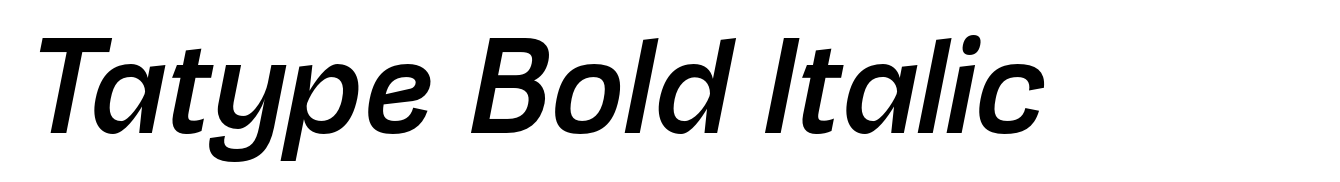 Tatype Bold Italic