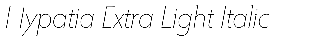 Hypatia Extra Light Italic