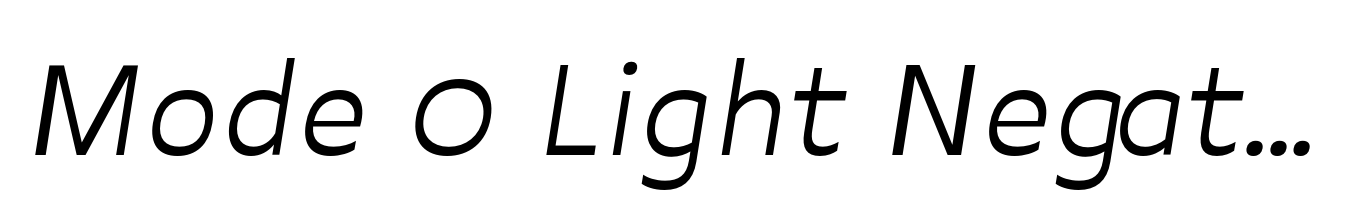 Mode 0 Light Negativ Italic