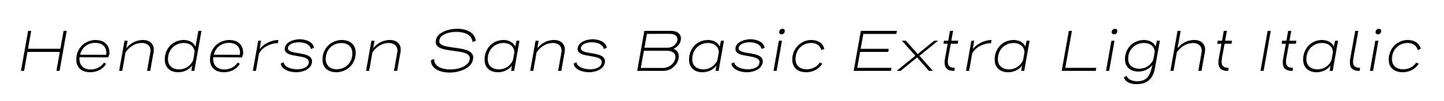 Henderson Sans Basic Extra Light Italic image