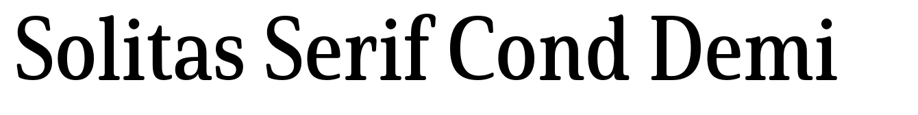 Solitas Serif Cond Demi