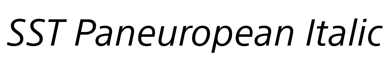 SST Paneuropean Italic