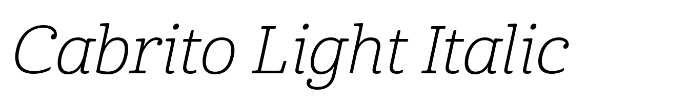 Cabrito Light Italic
