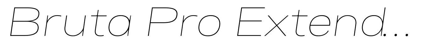Bruta Pro Extended Thin Italic