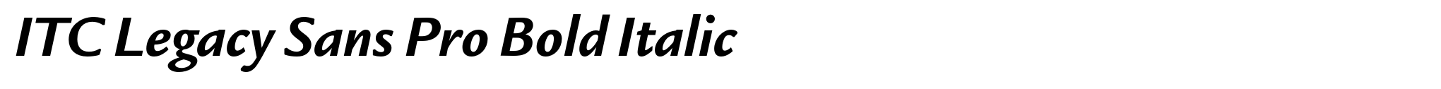 ITC Legacy Sans Pro Bold Italic image