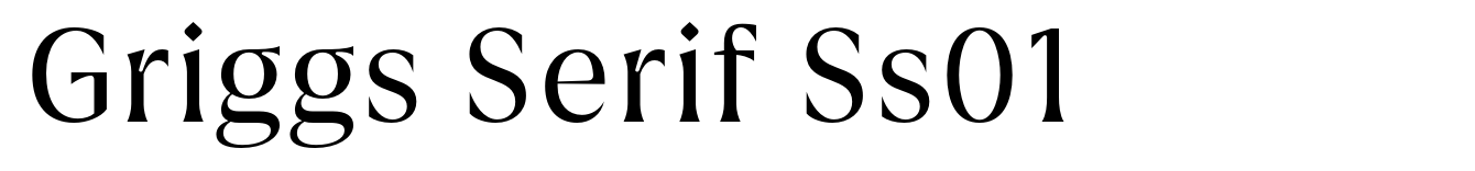 Griggs Serif Ss01