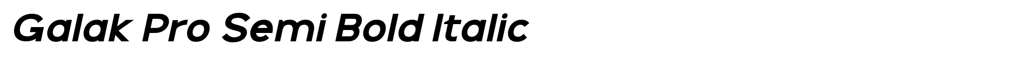 Galak Pro Semi Bold Italic image