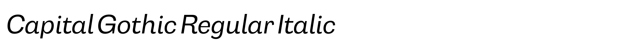 Capital Gothic Regular Italic image