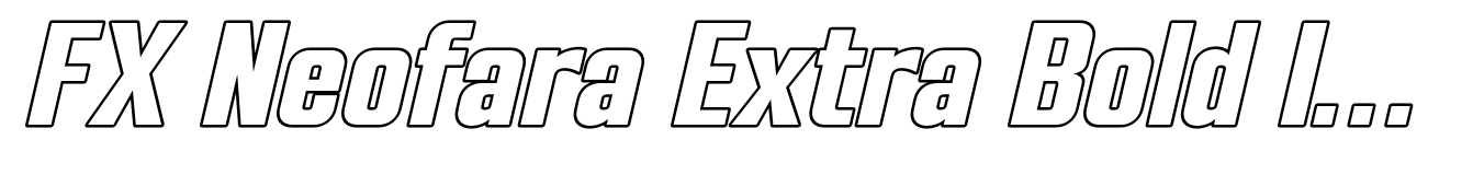 FX Neofara Extra Bold Italic Outline