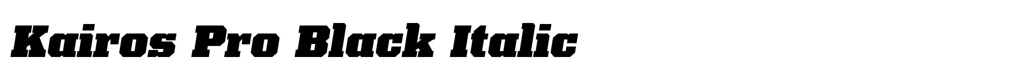 Kairos Pro Black Italic image