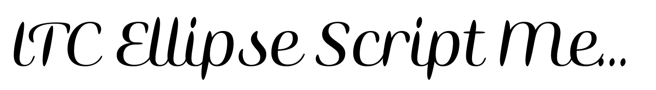 ITC Ellipse Script Medium Italic