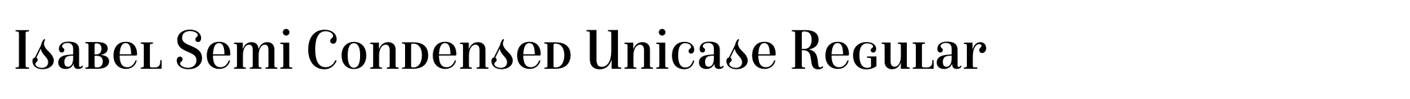 Isabel Semi Condensed Unicase Regular image