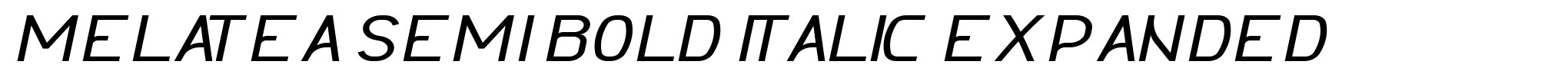 Melatea Semi Bold Italic Expanded image